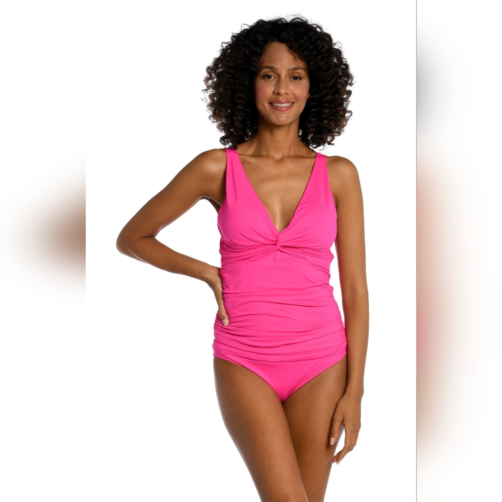 NWT La Blanca Twist Top Tankini Size 8